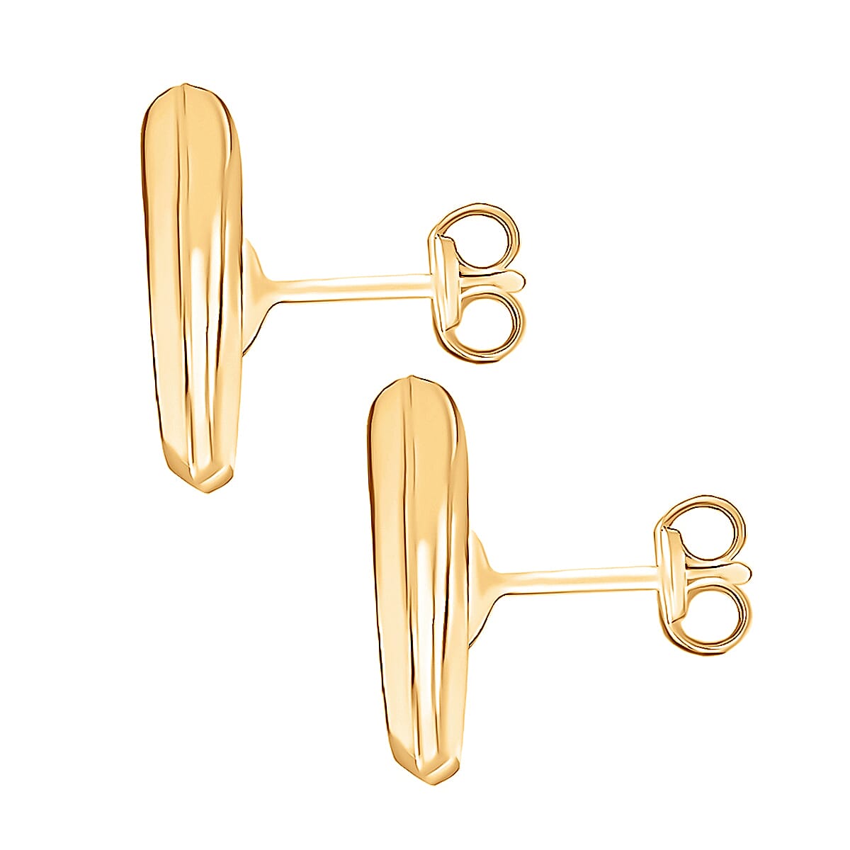 9K Yellow Gold 12MM X 12MM Heart Stud Earrings 0.9 grams 6092958 2