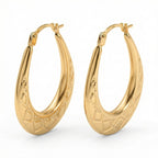 Hatton Garden Close Out - 9K Yellow Gold Creole Earrings with Clasp