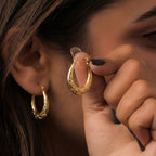 Hatton Garden Close Out - 9K Yellow Gold Creole Earrings with Clasp