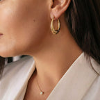 Hatton Garden Close Out - 9K Yellow Gold Creole Earrings with Clasp