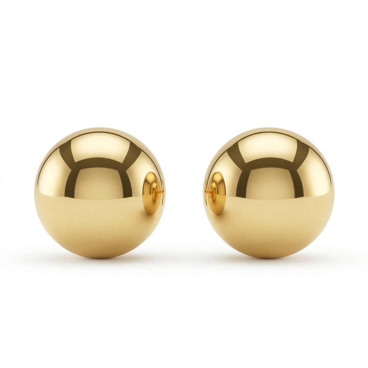 9K Yellow Gold 12mm Ball Stud Earrings 7338353 0