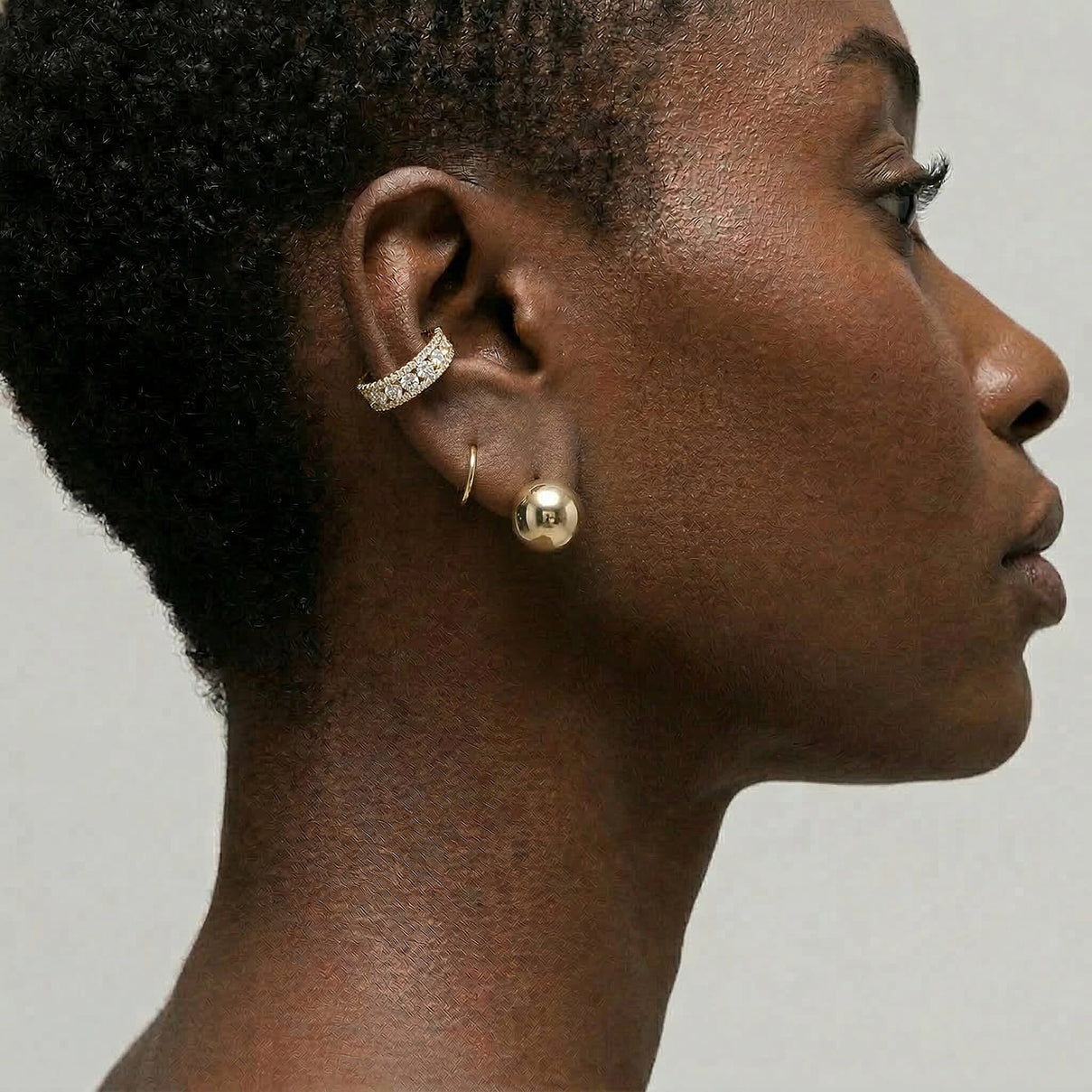 9K Yellow Gold 12mm Ball Stud Earrings 7338353 5