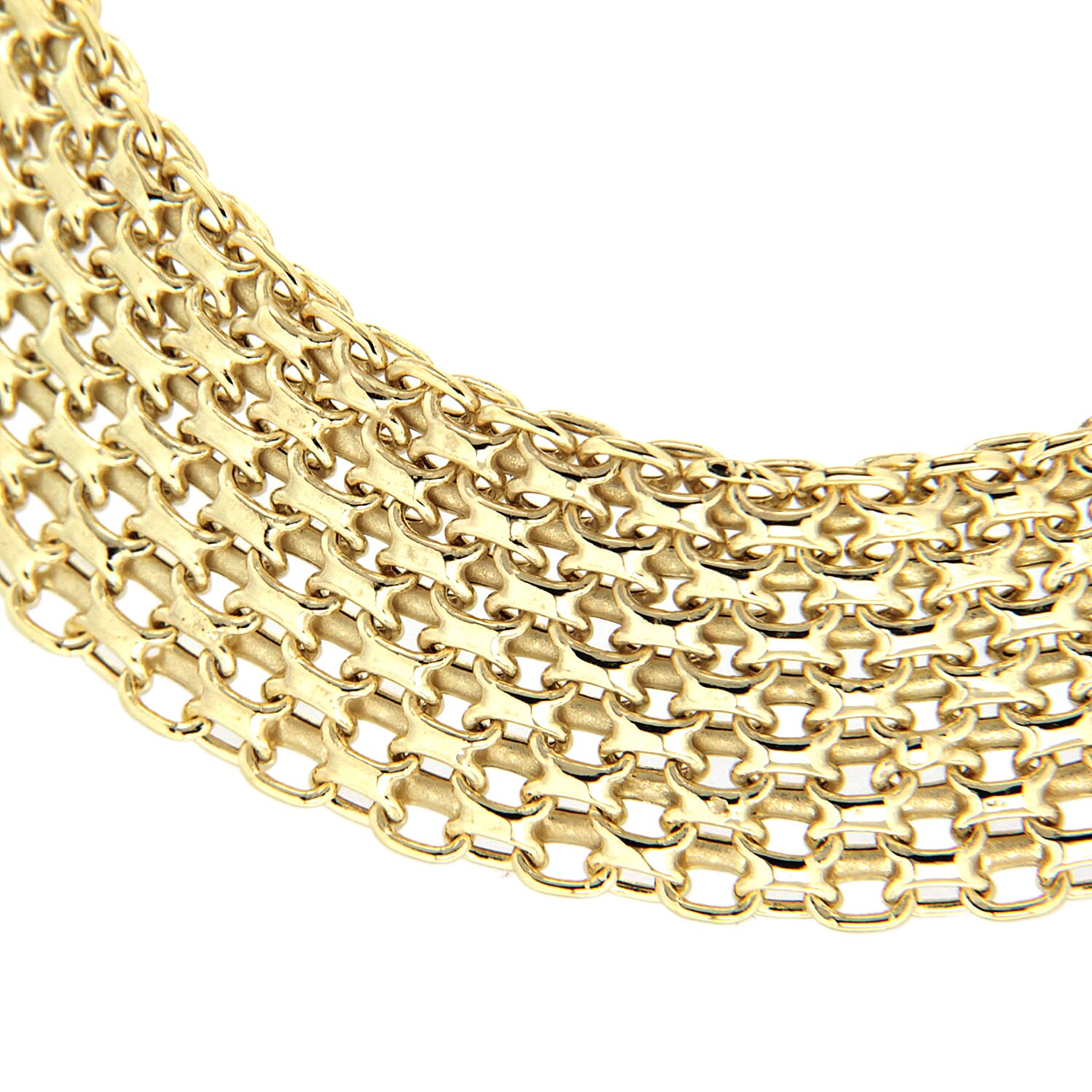 9K Yellow Gold 12mm Bismark Bracelet 7.5 Inch 7193041 1