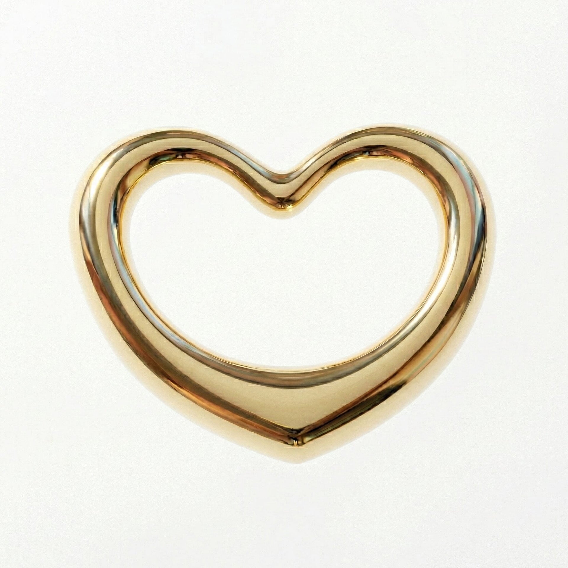 9K Yellow Gold 12mm x 14mm Heart Slider Pendant 8104691 0