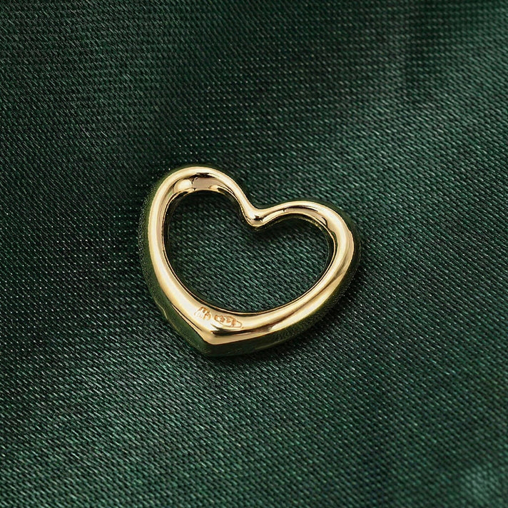 9K Yellow Gold 12mm x 14mm Heart Slider Pendant 8104691 2