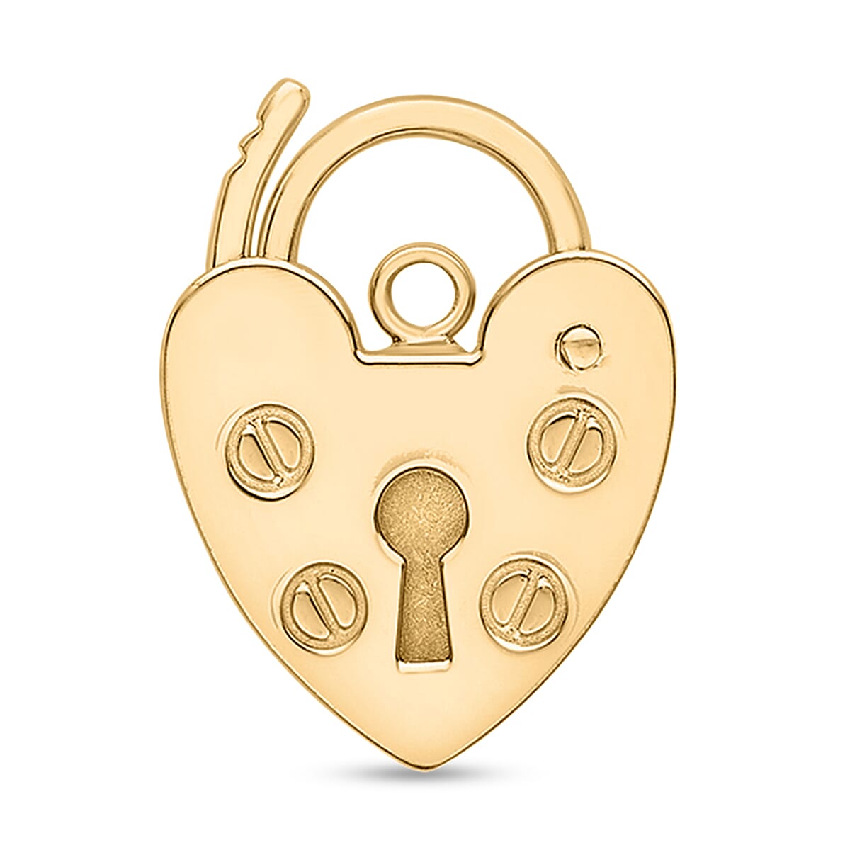 9K Yellow Gold 14.4MM X 19.6MM Padlock Pendant 1.9 grams 6092977 0