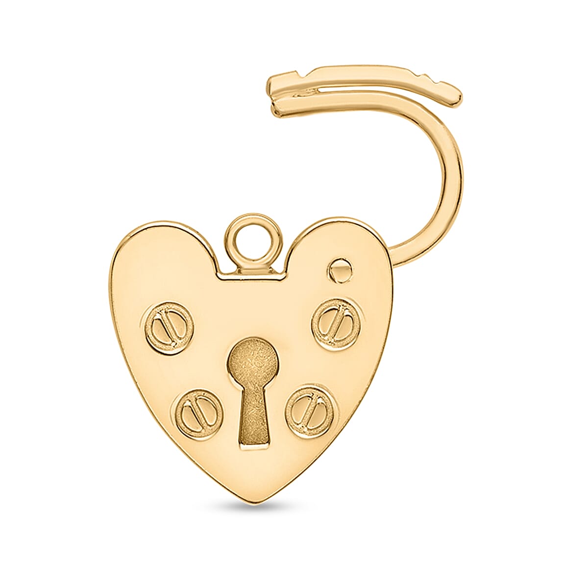 9K Yellow Gold 14.4MM X 19.6MM Padlock Pendant 1.9 grams 6092977 1
