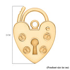 9K Yellow Gold 14.4mm X 19.6mm Padlock Pendant