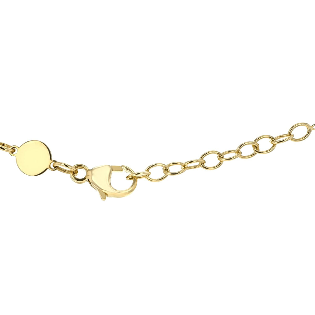 9K Yellow Gold 14.8mm Eclipse Adjustable Necklace 16 to 17 Inch 7189776 2