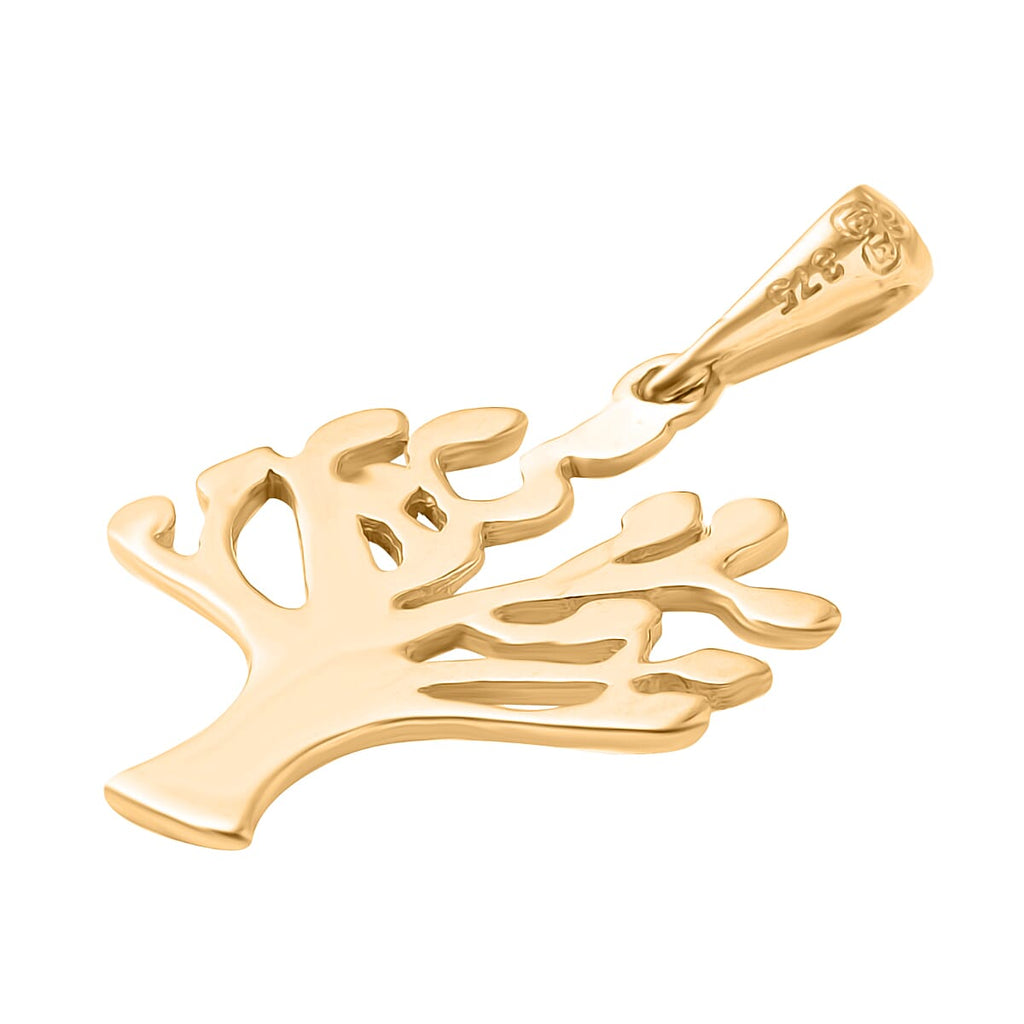 9K Yellow Gold 15.5mm X 26mm 'Tree Of Life' Pendant