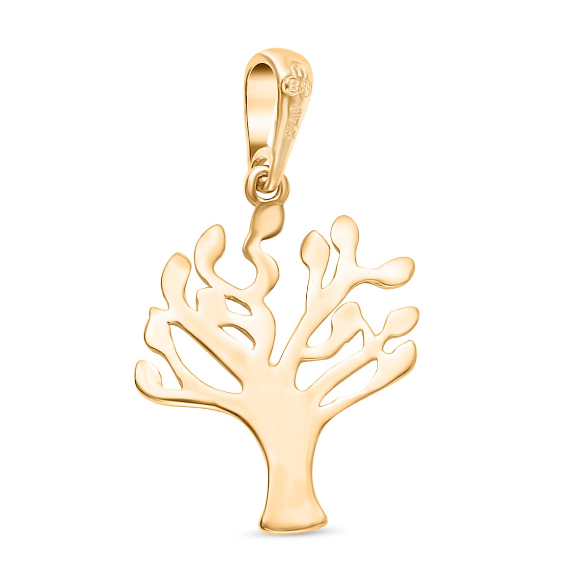 9K Yellow Gold 15.5mm X 26mm Tree Of Life Pendant 7188550 4