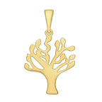 9K Yellow Gold 15.5mm X 26mm 'Tree Of Life' Pendant