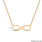 9K Yellow Gold 15.5mm X 5.3mm 'Infinity' Adjustable Necklace 16 to 18 Inch