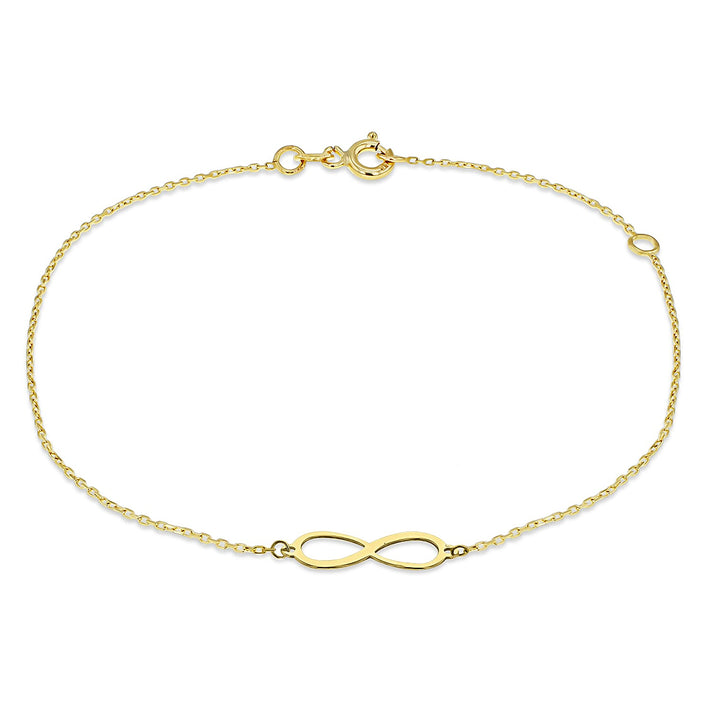 9K Yellow Gold 15.5mm X 5mm Infinity Adjustable Bracelet 6.2 to 7.5 Inch 7193961 1