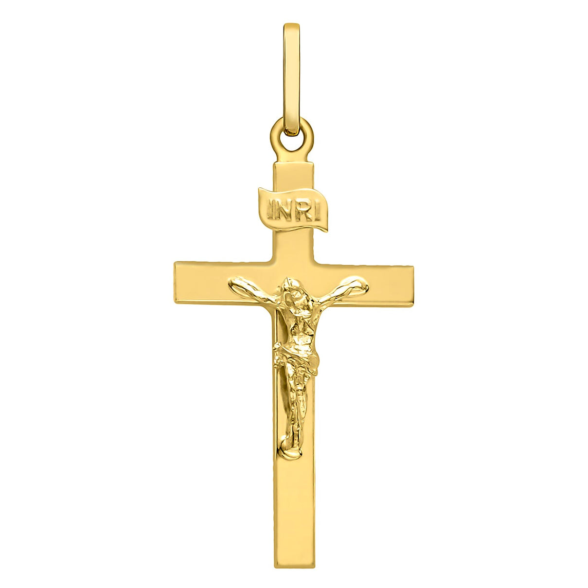 9K Yellow Gold 15mm x 32mm Polished Crucifix Cross Pendant 7254696 0
