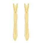 9K Yellow Gold 16mm X 17mm Patterned Round Creole Earrings