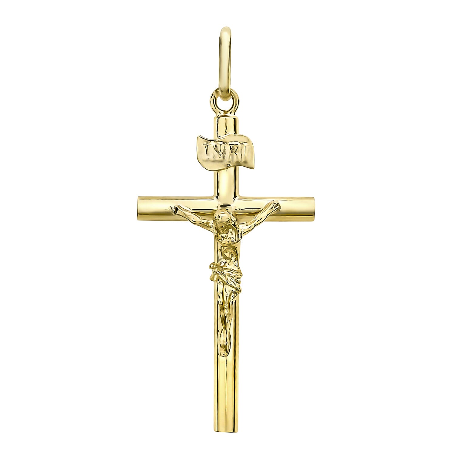 9K Yellow Gold 16mm x 32mm Crucifix Cross Pendant 7254685 0