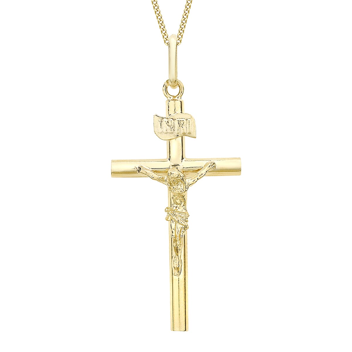 9K Yellow Gold 16mm x 32mm Crucifix Cross Pendant 7254685 3