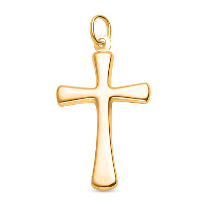9K Yellow Gold 16mm x 27mm Cross Pendant 7254688 1