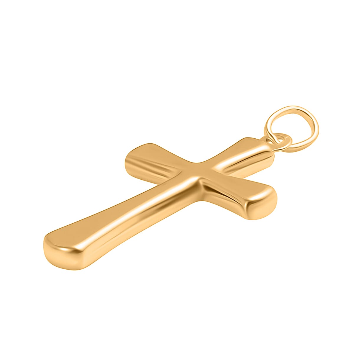 9K Yellow Gold 16mm x 27mm Cross Pendant 7254688 2