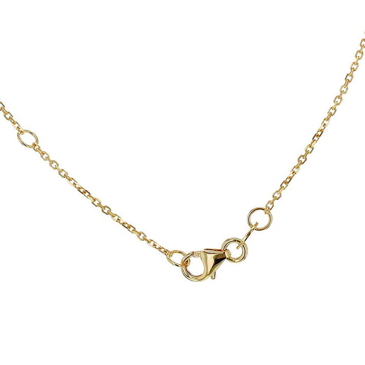 9K Yellow Gold 17.5mm x 22mm Diamond Cut Twist Circle Adjustable Necklace 18 Inch 8894643 2