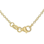 9K Yellow Gold 17.8mm Diamond Cut Ring Adjustable Necklace 18 Inch