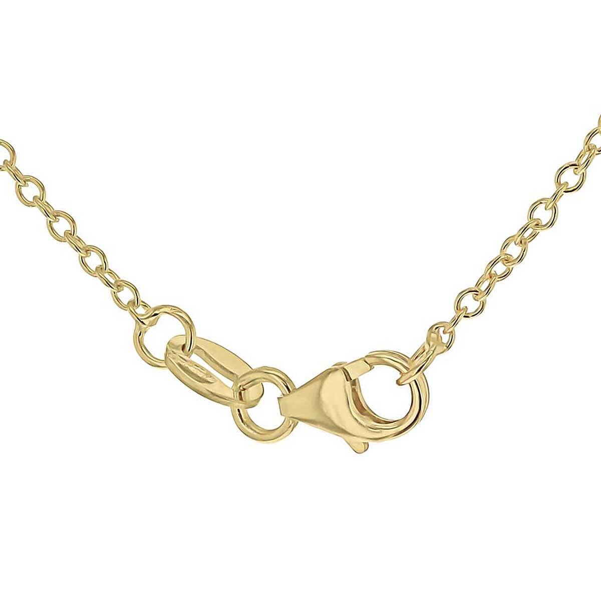 9K Yellow Gold 17.8mm Diamond Cut Ring Adjustable Necklace 18 Inch 8894647 2