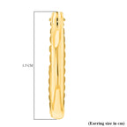 9K Yellow Gold 18MM Diamond Cut Sleeper Hoop Earrings