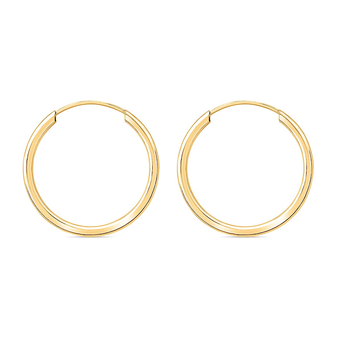 9K Yellow Gold 18MM Sleeper Hoop Earrings 0.45 grams 6092948 2