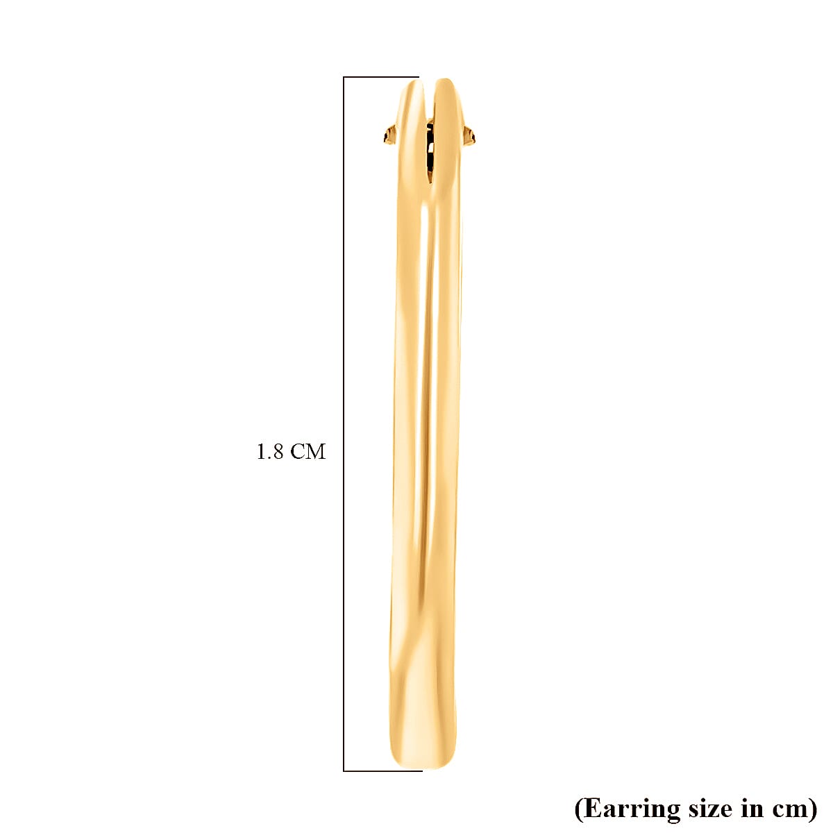 9K Yellow Gold 18MM Sleeper Hoop Earrings 0.45 grams 6092948 3