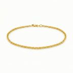 9K Yellow Gold 2.5mm 40 Tocalle Bracelet 7.5 Inch