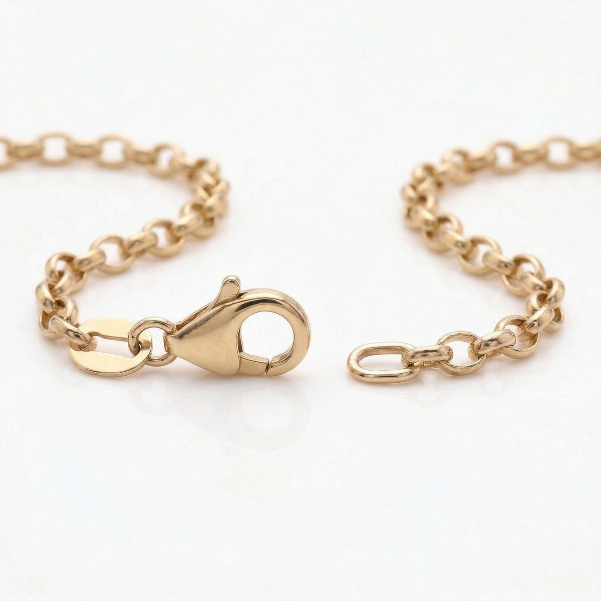 9K Yellow Gold 2.6mm Hollow Oval Belcher Bracelet 7.5 Inch 7078123 4