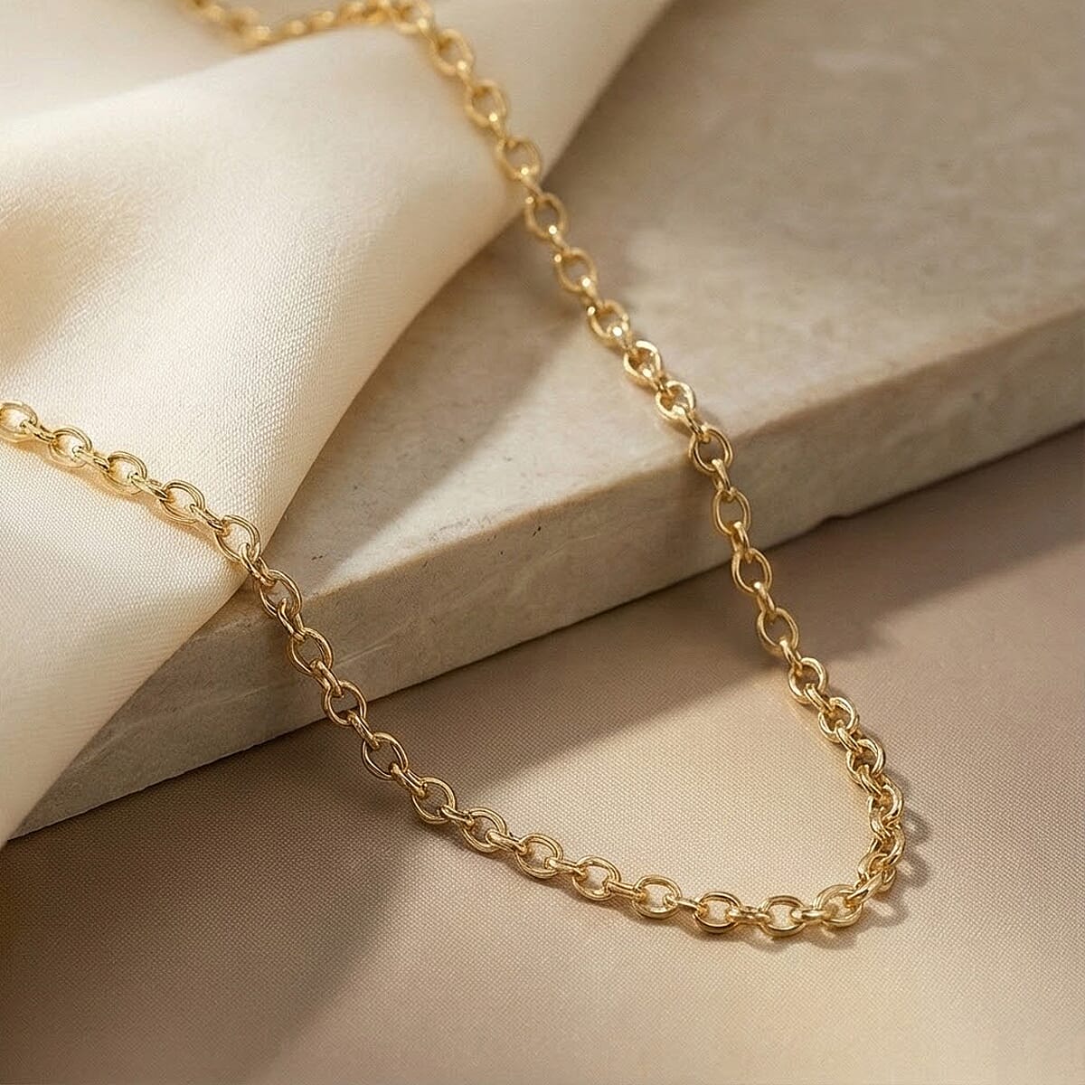 9K Yellow Gold 2.8MM Concave Belcher Necklace with Lobster Clasp 20 Inch 8233474 2