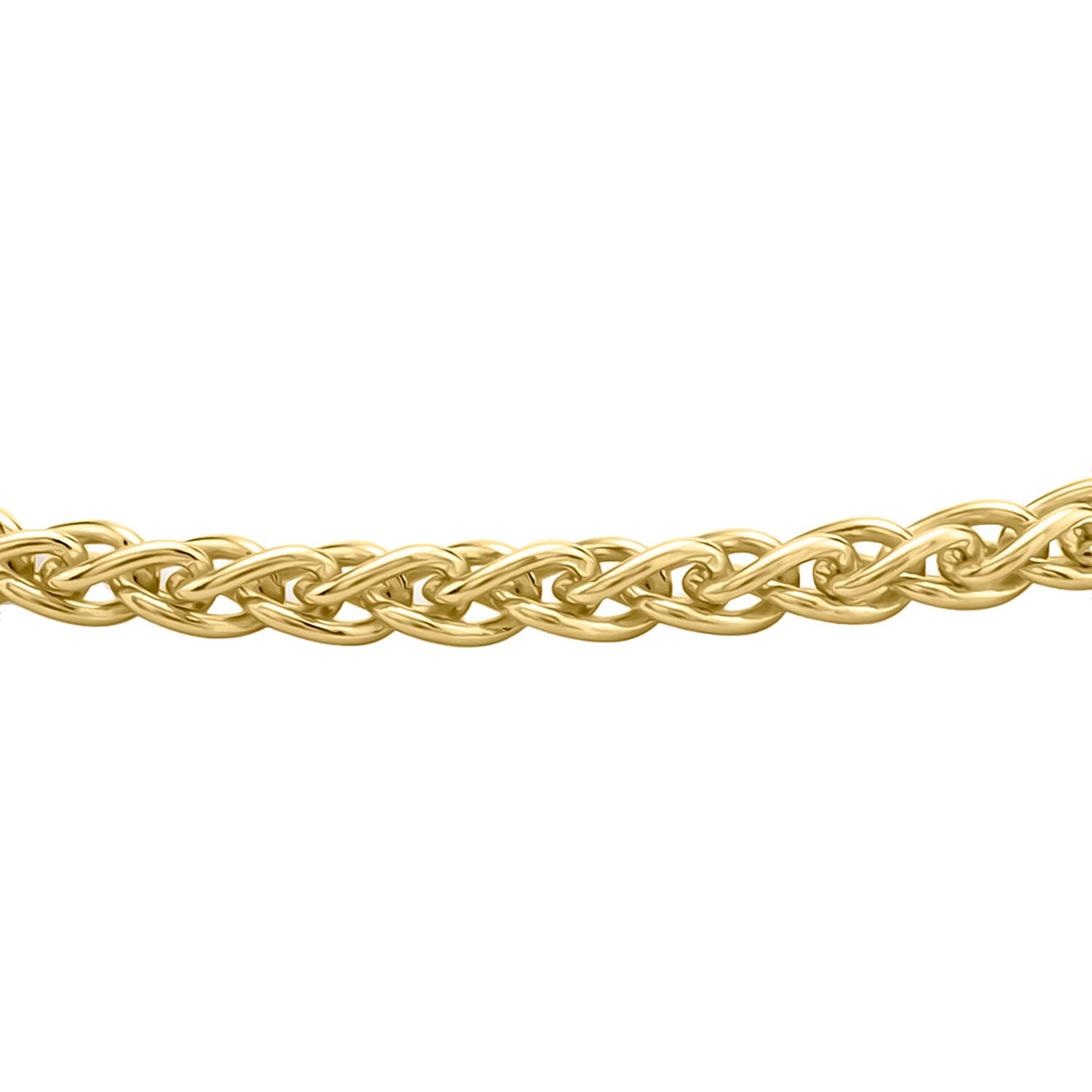 9K Yellow Gold 2.2MM Spiga Chain Bracelet 7.5 Inch 2.9 grams 6093037 2