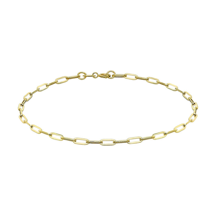 9K Yellow Gold 2.3MM Paperclip Chain Bracelet 7.25 Inch 0.85 grams 6093028 1