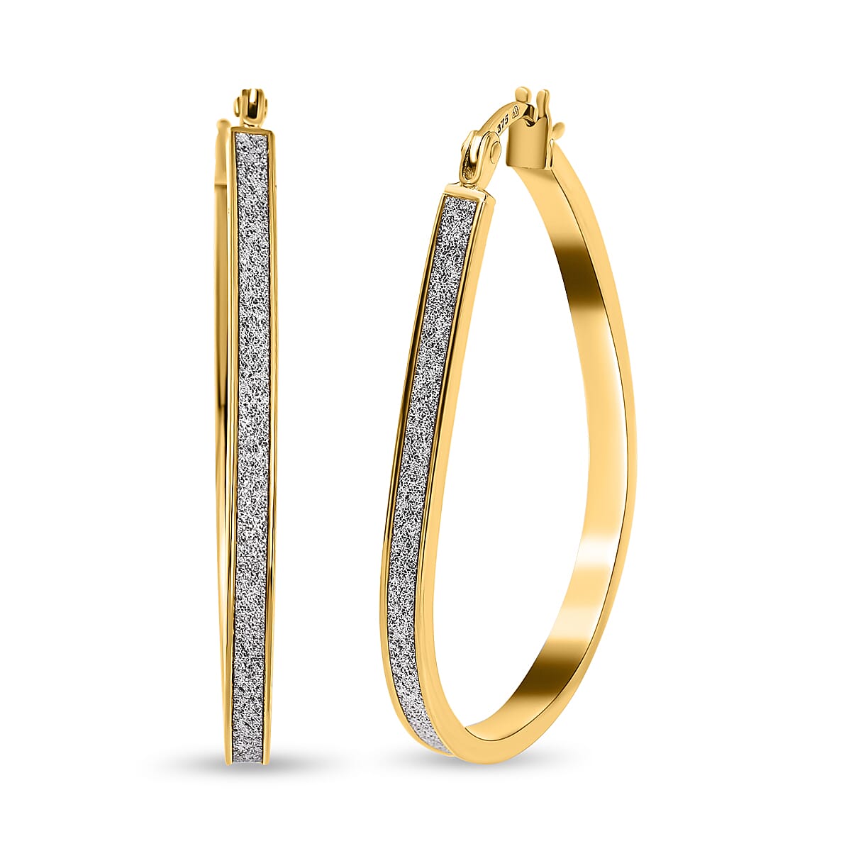 9K Yellow Gold 2.5MM X 35.5MM Stardust Teardrop Earrings 2.1 grams 6093117 0