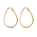 9K Yellow Gold 2.5MM X 35.5MM Stardust Teardrop Earrings 2.1 grams