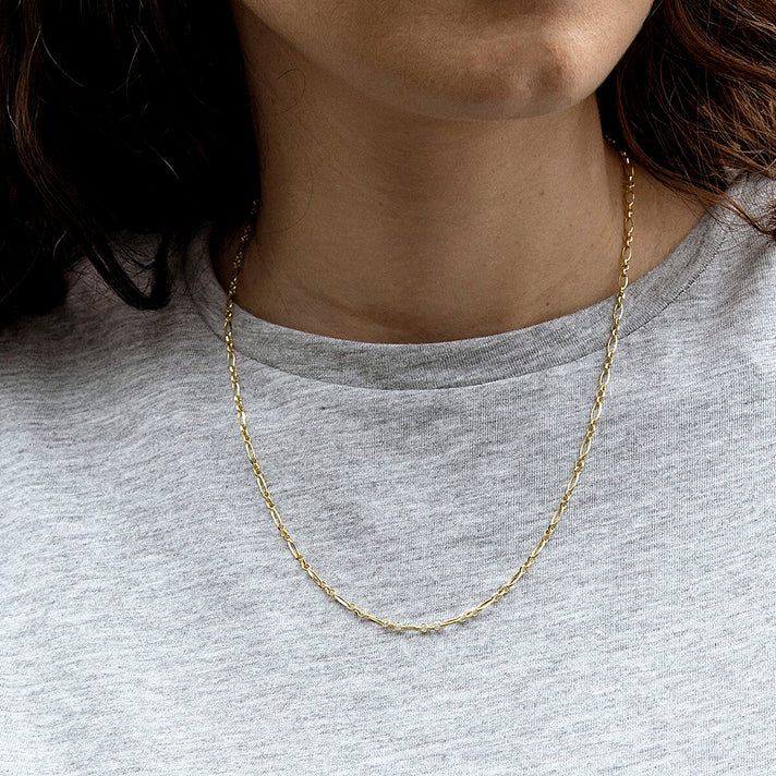 9K Yellow Gold 2.5mm Diamond Cut Figaro Belcher Chain 18 Inch 7192230 2