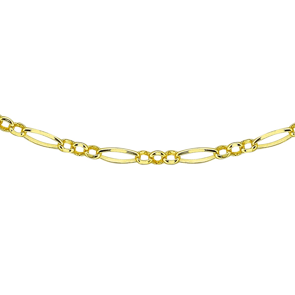 9K Yellow Gold 2.5mm Diamond Cut Figaro Belcher Chain 20 Inch 7254543 0