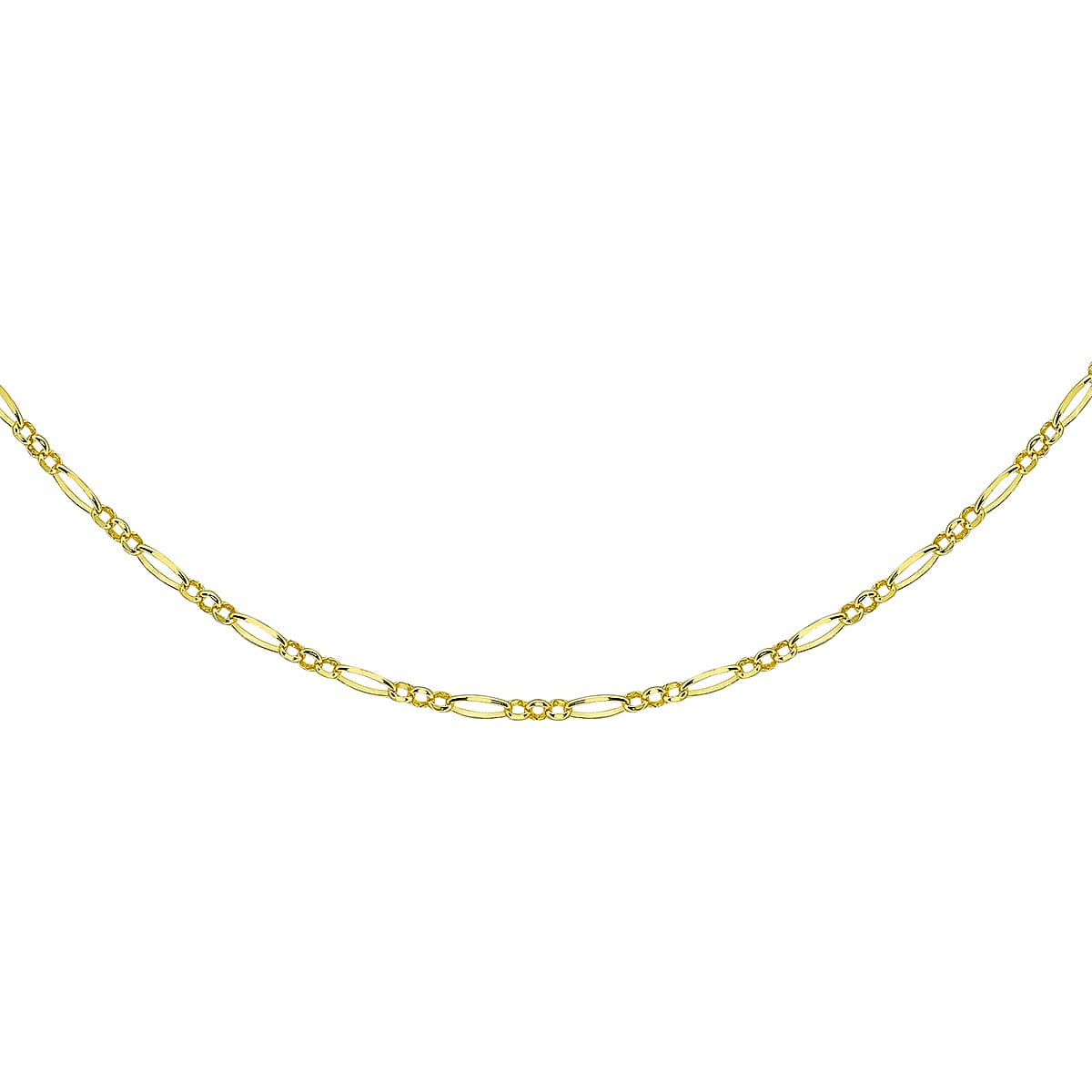 9K Yellow Gold 2.5mm Diamond Cut Figaro Belcher Chain 24 Inch 7254574 2