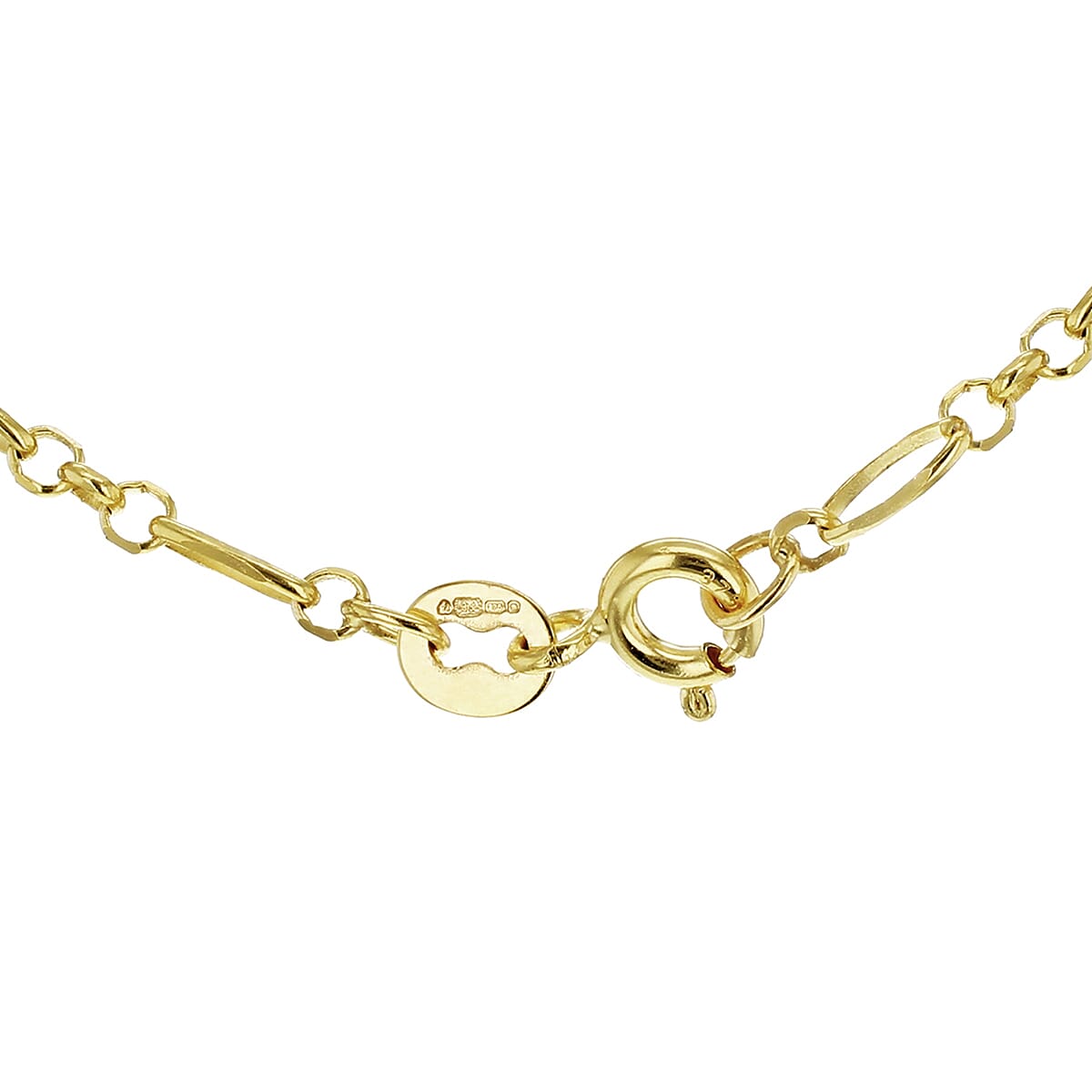 9K Yellow Gold 2.5mm Diamond Cut Figaro Belcher Chain 24 Inch 7254574 3