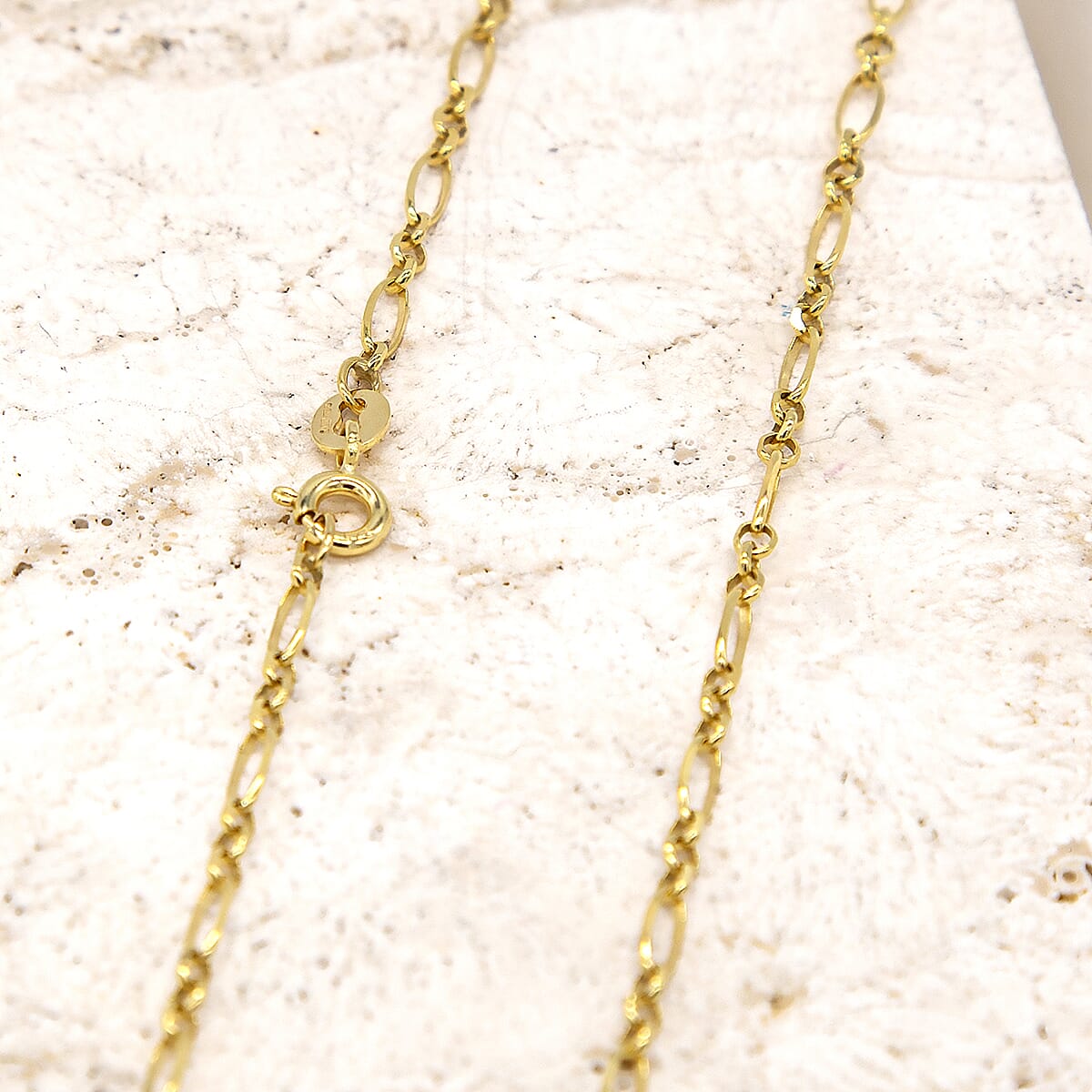 9K Yellow Gold 2.5mm Diamond Cut Figaro Belcher Chain 24 Inch 7254574 4