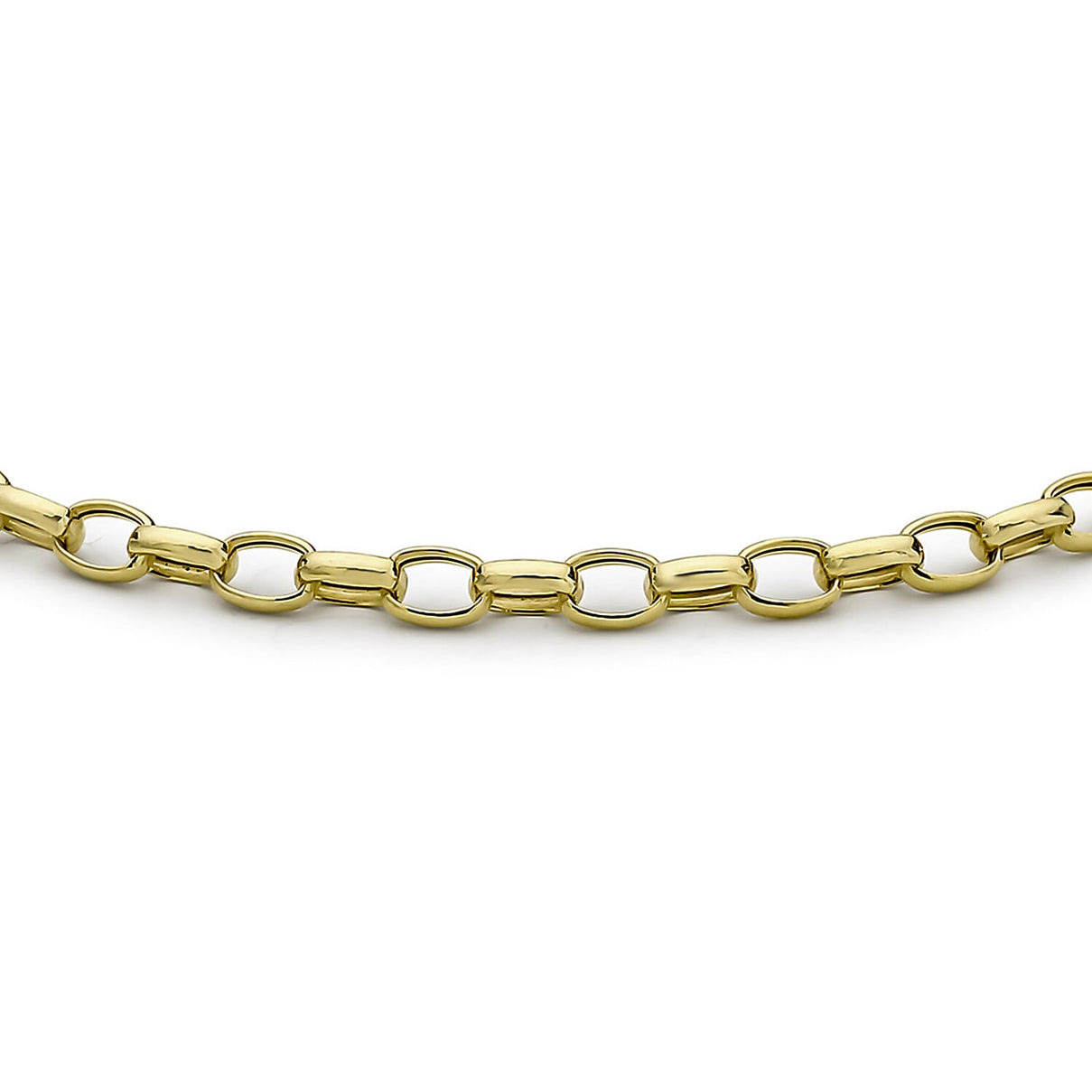 9K Yellow Gold 2.6mm Hollow Oval Belcher Bracelet 7 Inch 7193386 1