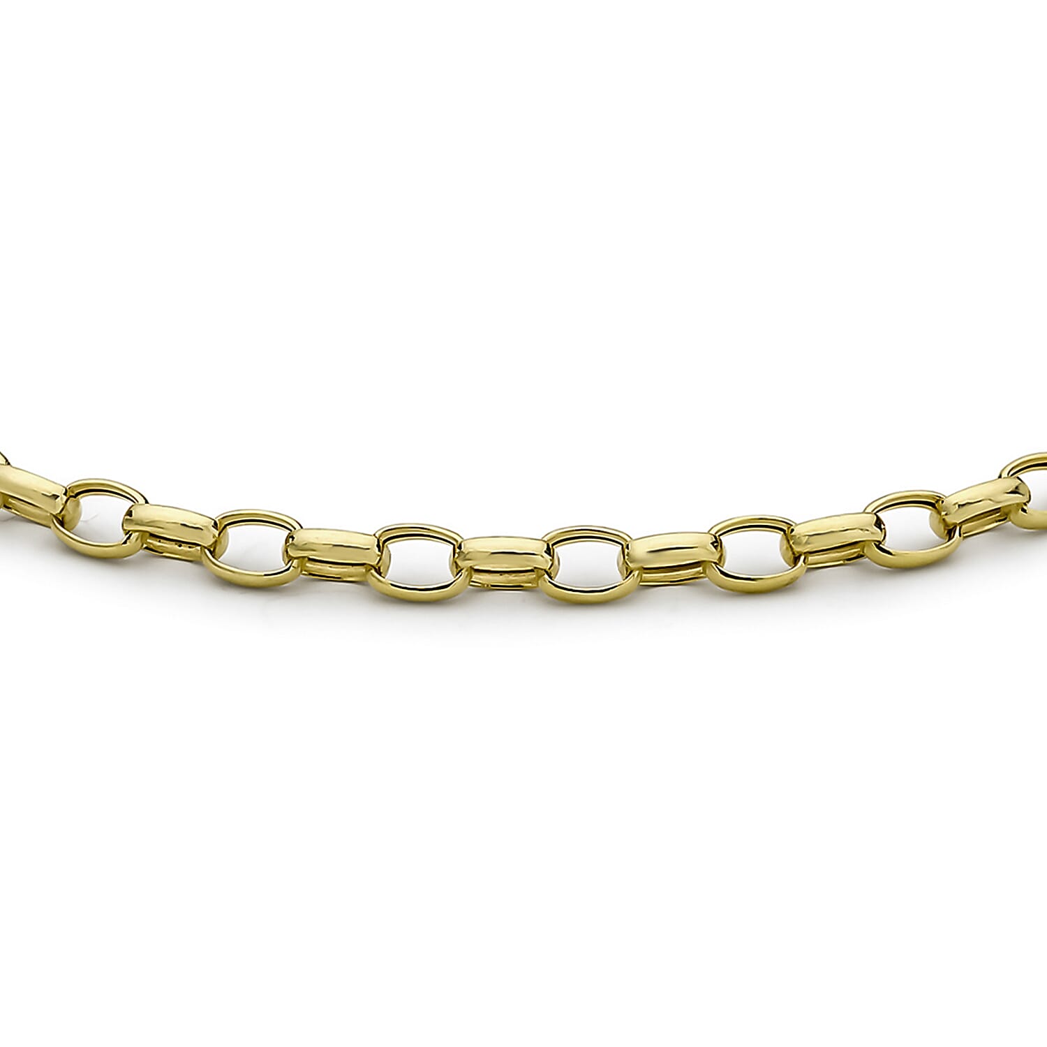 9K Yellow Gold 2.6mm Hollow Oval Belcher Bracelet 7 Inch 7193386 1