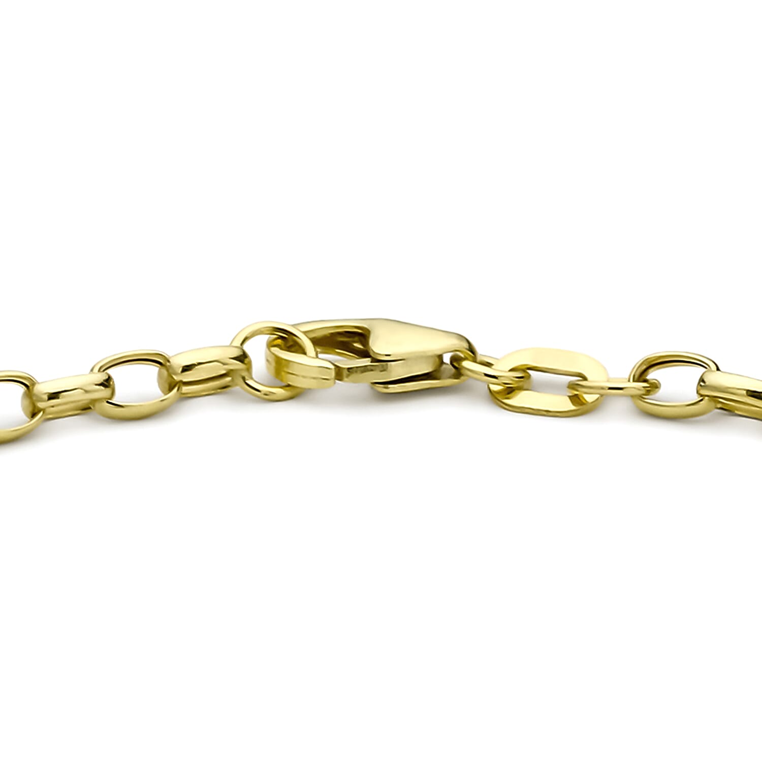 9K Yellow Gold 2.6mm Hollow Oval Belcher Bracelet 7 Inch 7193386 2