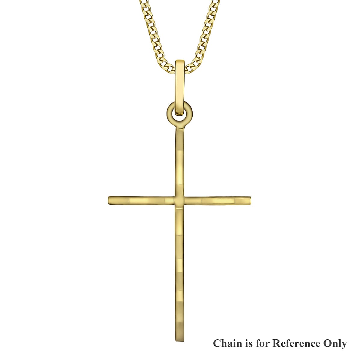 9K Yellow Gold 20mm x 40mm Fancy Cross Pendant 7254702 0