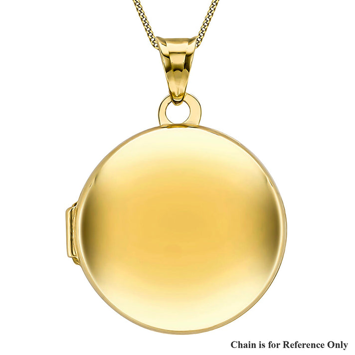 9K Yellow Gold 21mm x 28.5mm Polished Round Locket 7254821 1