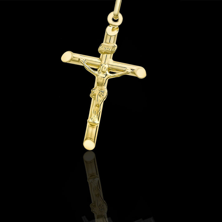 9K Yellow Gold 22mm x 36mm Crucifix Cross Pendant 7254684 2