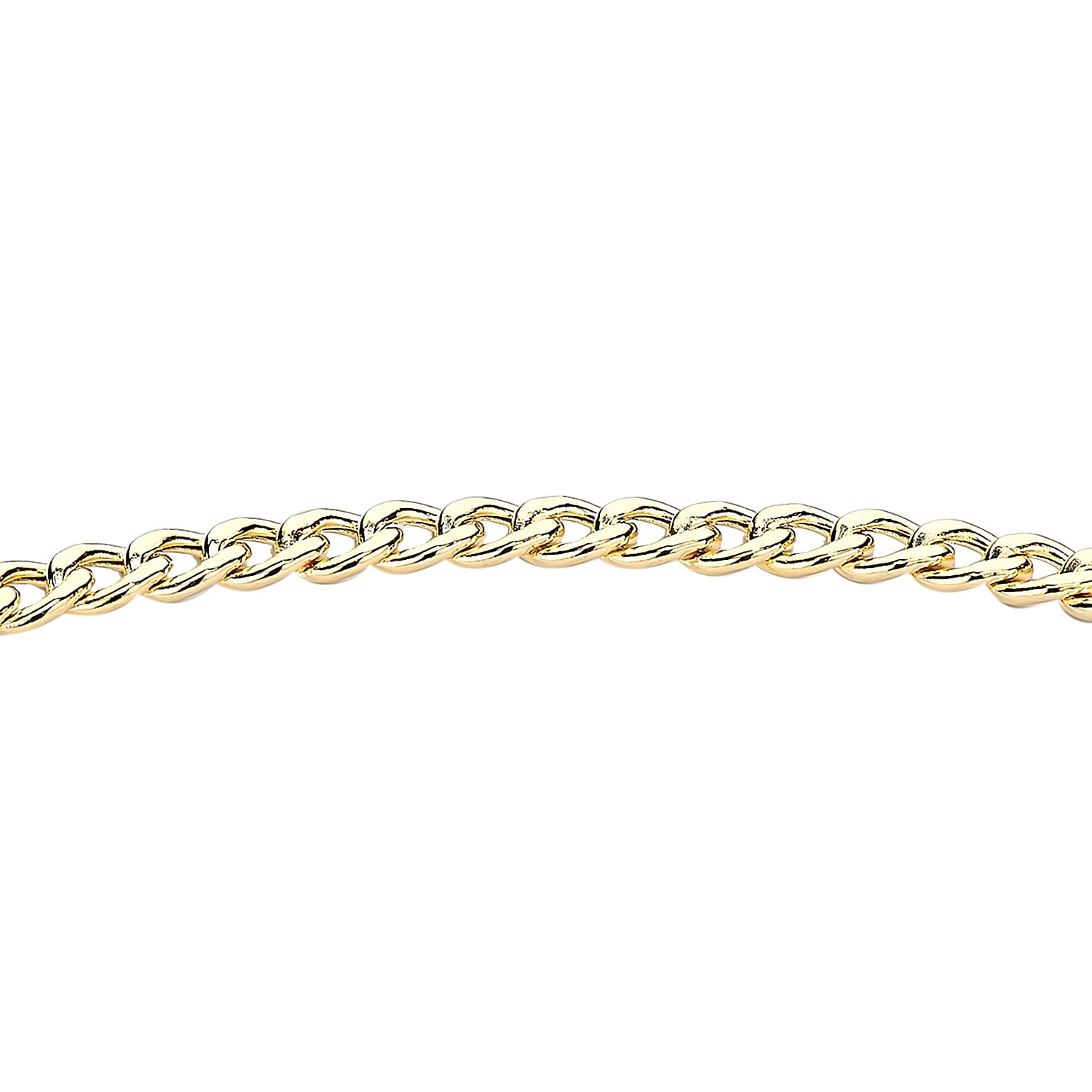 9K Yellow Gold 25mm X 2mm T Bar Hollow Diamond Cut Curb Albert-Clasp Bracelet 7.5 Inch 7078133 2