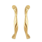 9K Yellow Gold 25mm Twisted Hoop Creole Earrings